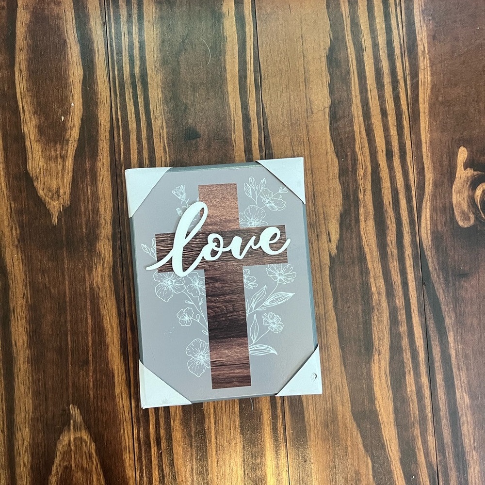 Gray and Brown Love Wall Art
